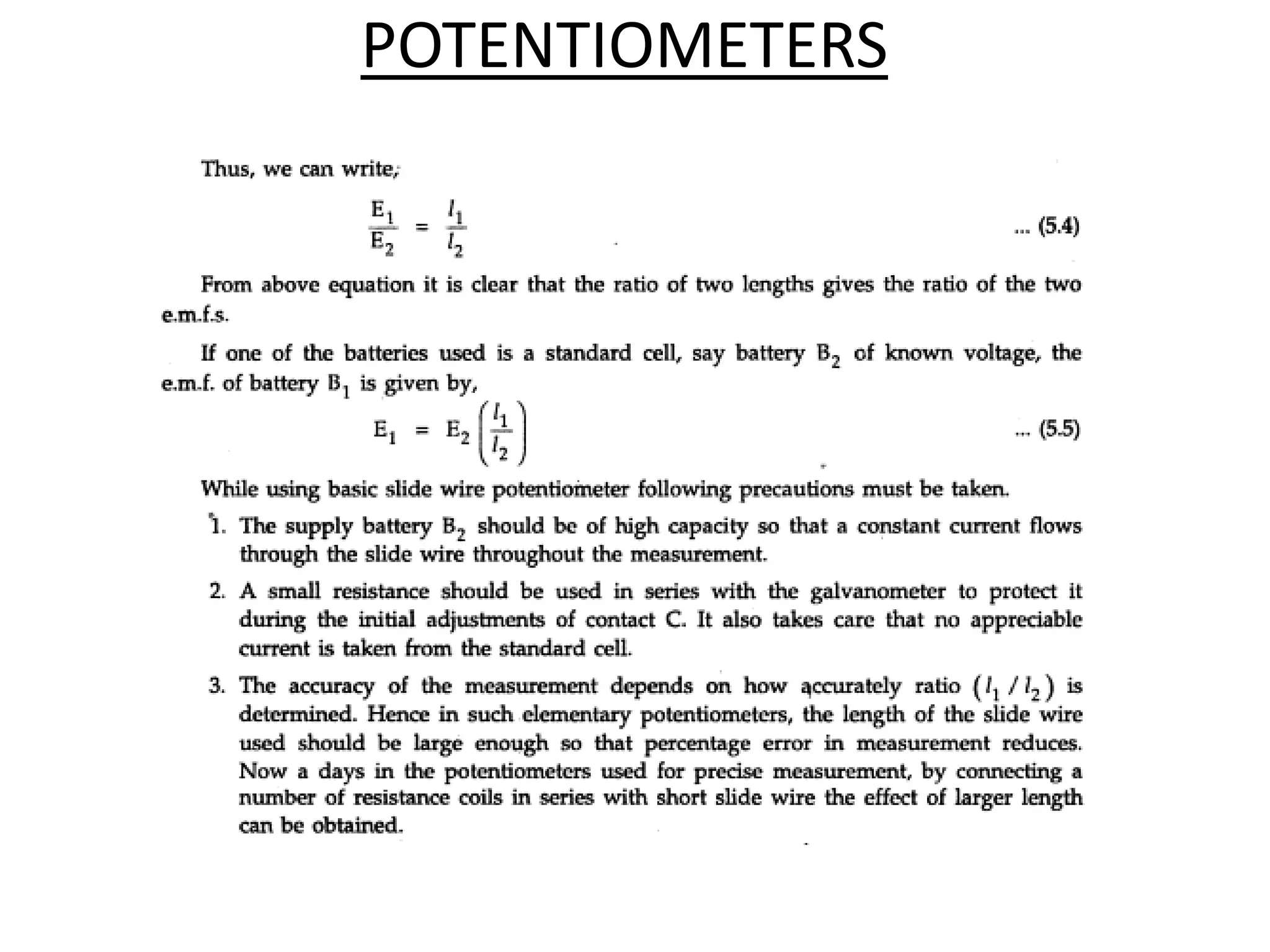 POTENTIOMETERS