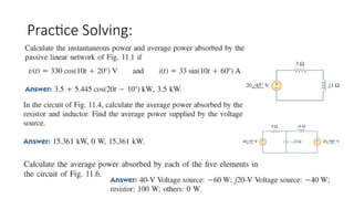AC alternating current and power analysis | PPTX