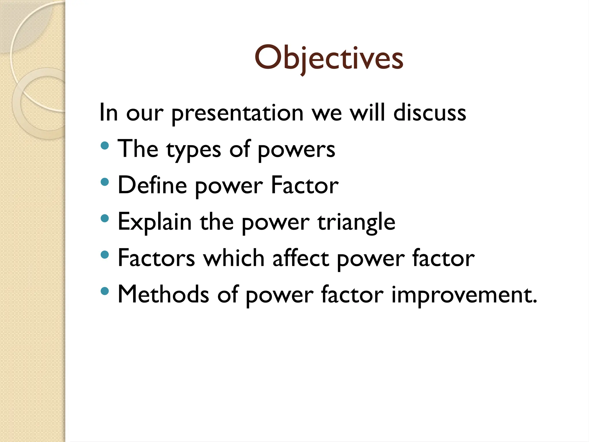 Ac power and power factor the types of powers define power factor