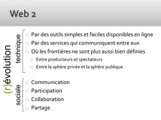 Web 2Par des outils simples et faciles disponibles en ligne