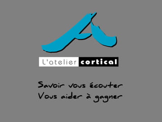 Savoir vous écouter
Vous aider à gagner
 