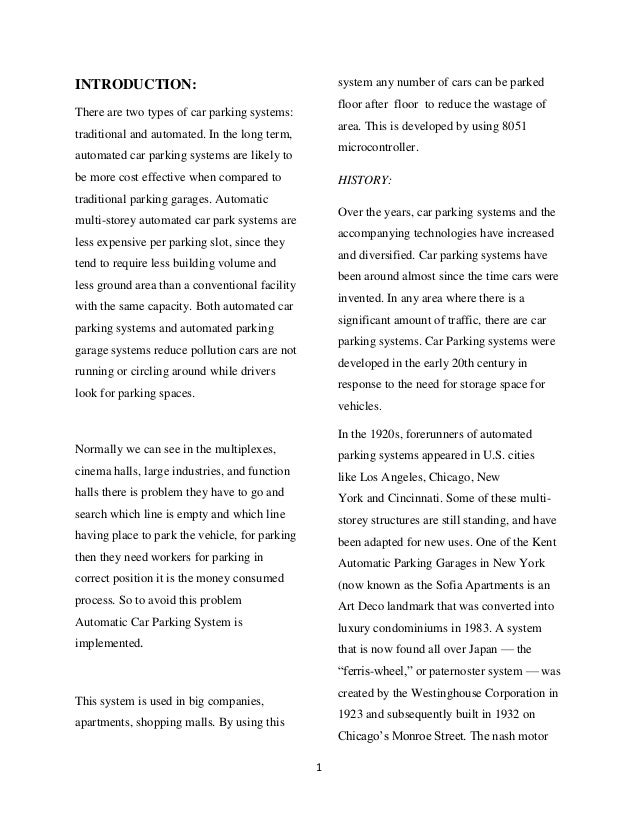 parking lot system thesis The deployment of smart parking system, with respect to sensor and service 515 occupancy rate of 36 parking spaces with different grid lengths with 18, first part of this thesis makes a survey of the smart parking research and. parking lot system thesis The deployment of smart parking system, with respect to sensor and service 515 occupancy rate of 36 parking spaces with different grid lengths with 18, first part of this thesis makes a survey of the smart parking research and.