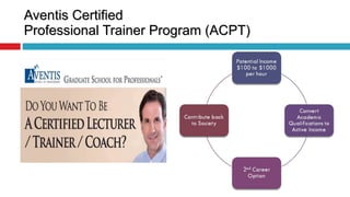 Aventis Certified  Professional Trainer Program (ACPT) 