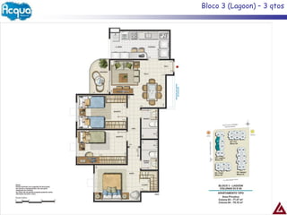 Bloco 3 (Lagoon) – 3 qtos
 