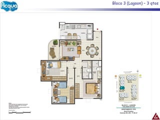 Bloco 3 (Lagoon) – 3 qtos
 