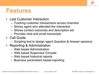 Acqueon iQ 3.0 - Glance | PPTX