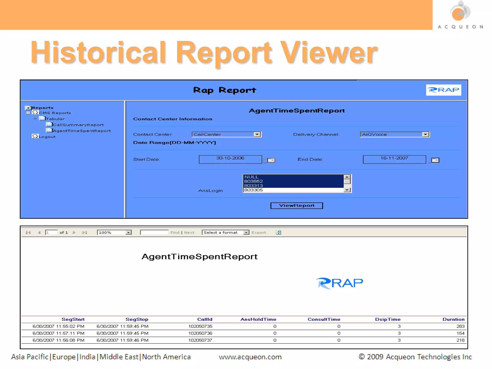Historical Report Viewer