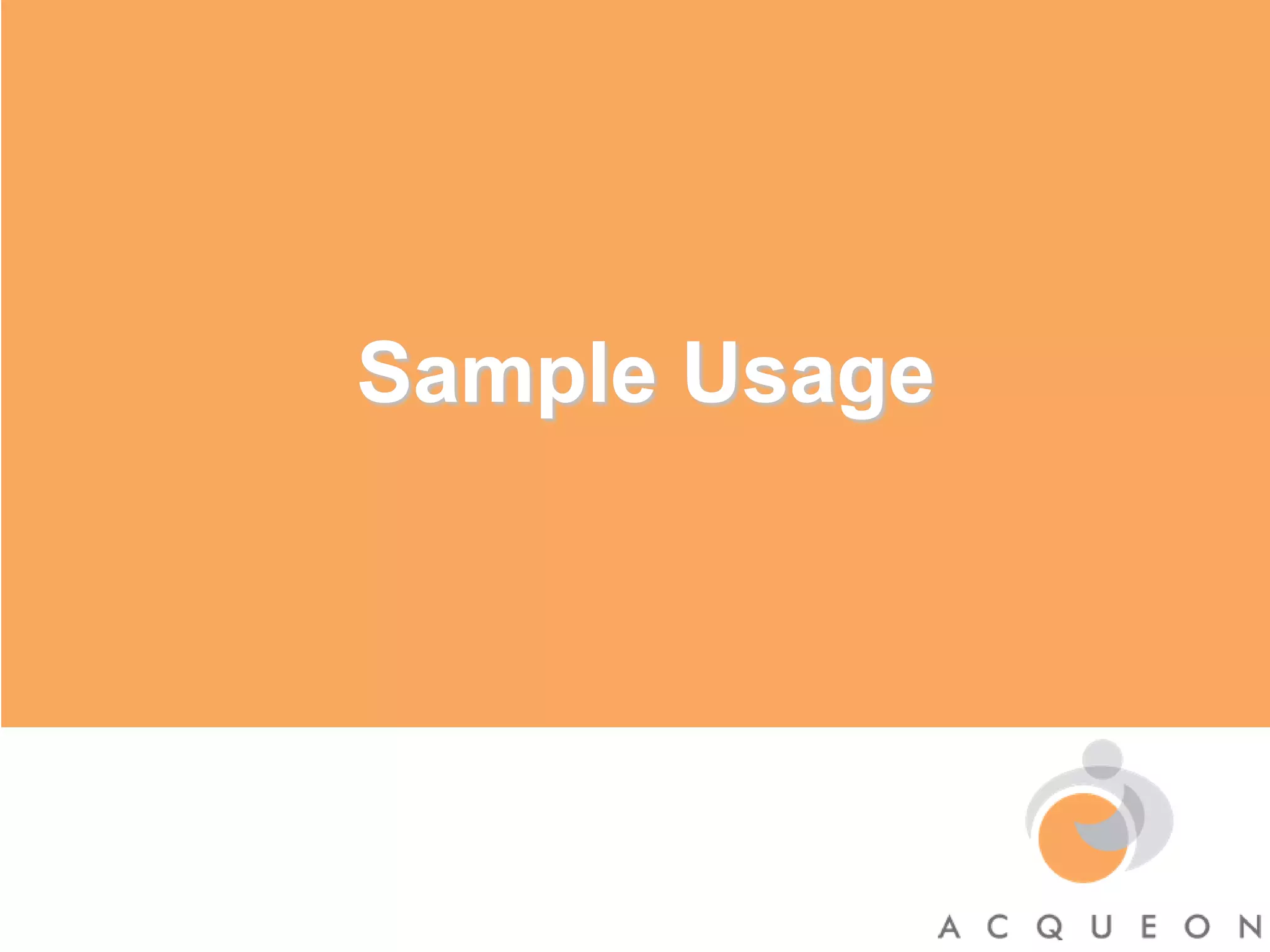 Sample Usage
