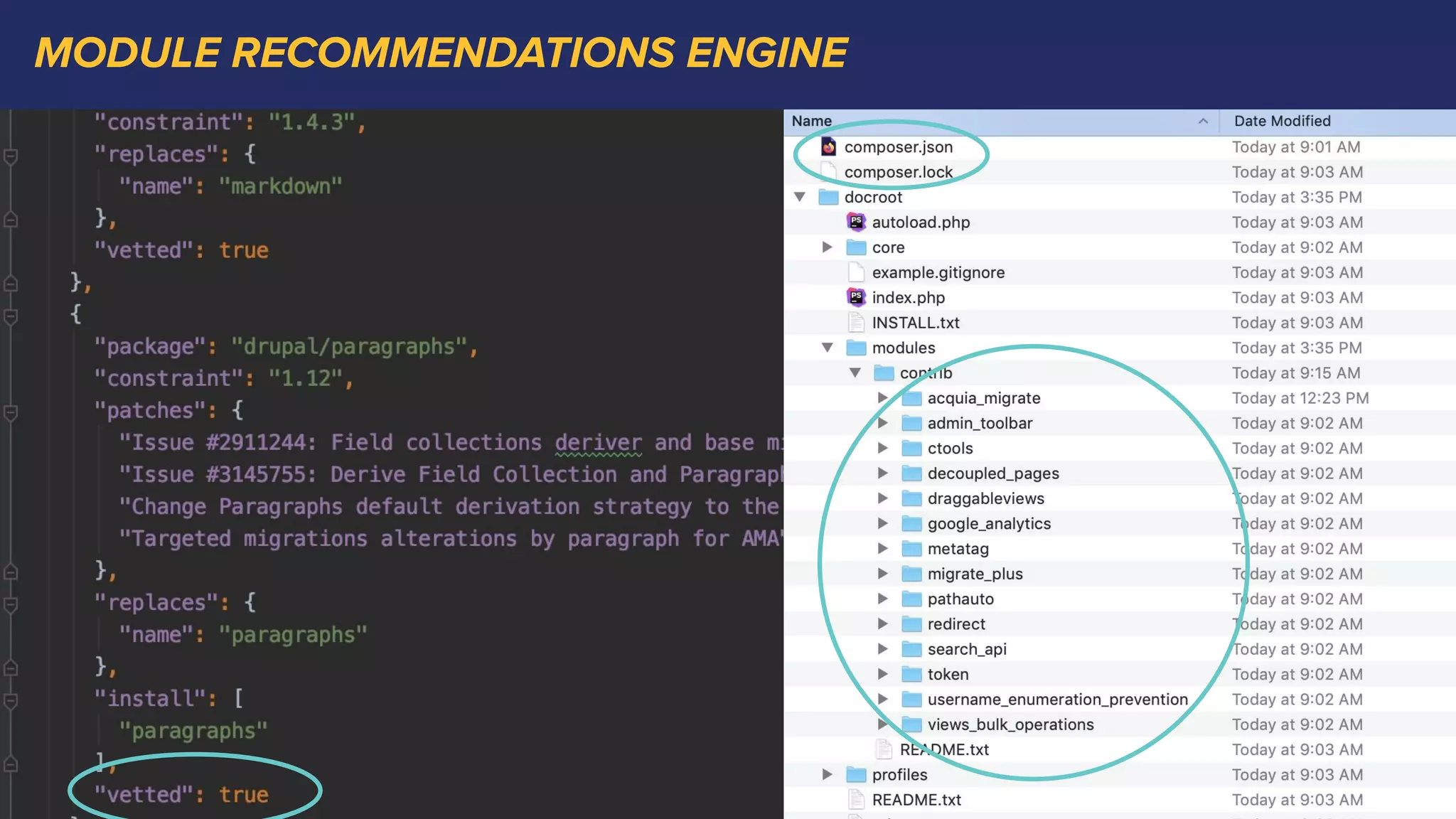 MODULE RECOMMENDATIONS ENGINE
 