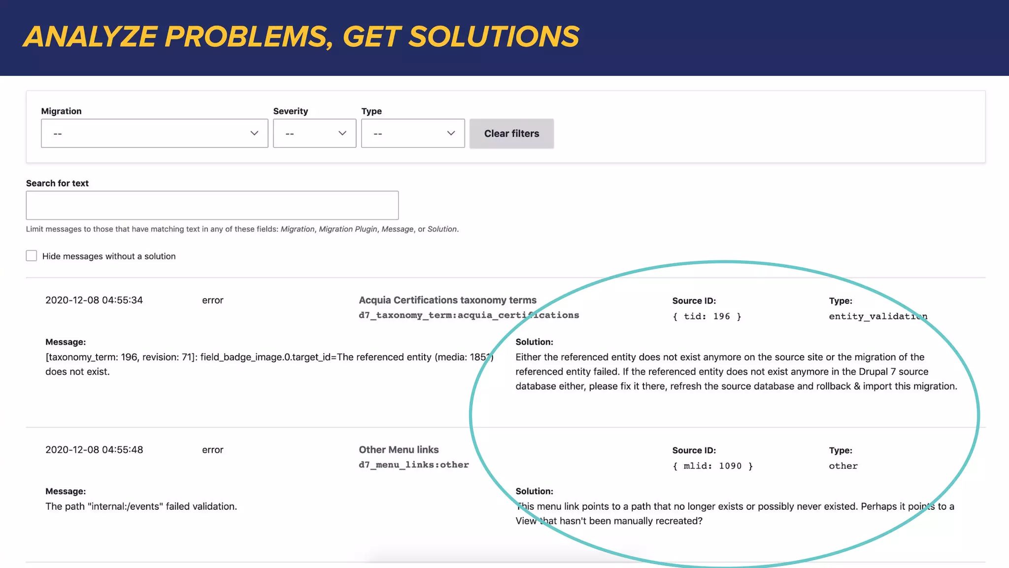 ANALYZE PROBLEMS, GET SOLUTIONS
 