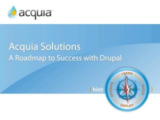 Acquia Solutions
A Roadmap to Success with Drupal


                      [ hint       ]
 