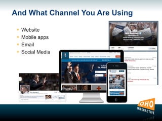 And What Channel You Are Using
๏ Website
๏ Mobile apps
๏ Email
๏ Social Media
 