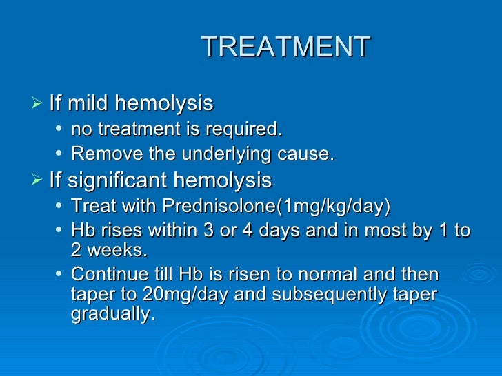 Acquired hemolytic anemia