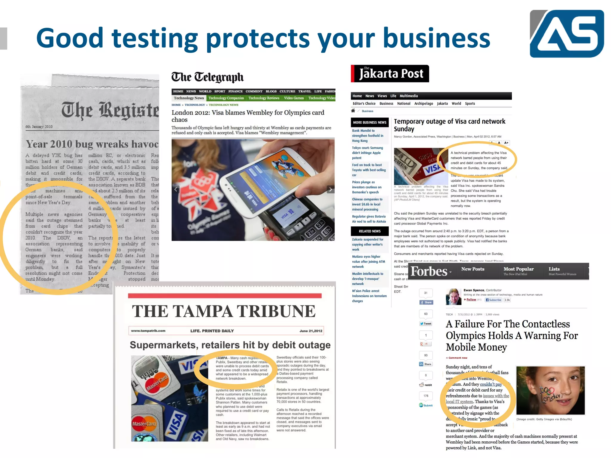 Good testing protects your business
 