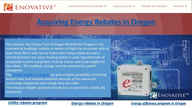 Oregon Energy Trust Appliance Rebate