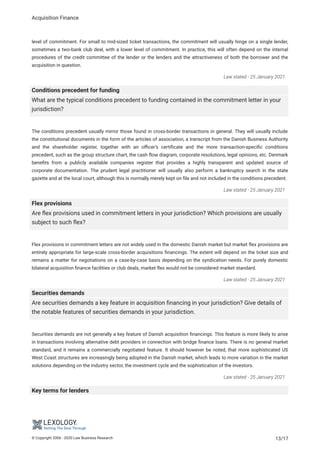 Acquisition finance in Denmark | PDF