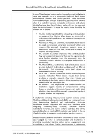 Integrating Contextualization and Localization in Lesson Planning for ...