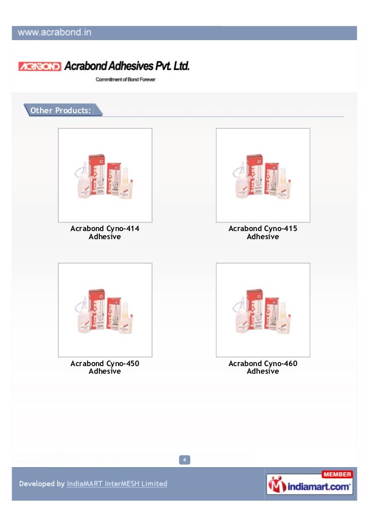 Acrabond Adhesives Pvt Ltd, Vassi, Retaining Compounds