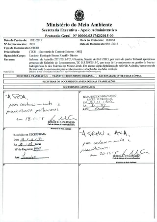 L
( C /
L'~'R "LH
Chefe do Gabuiete do Secretari&Exect(vs
0;
Ministério do Meio Ambiente
Secretaria Executiva - Apoio Admi...