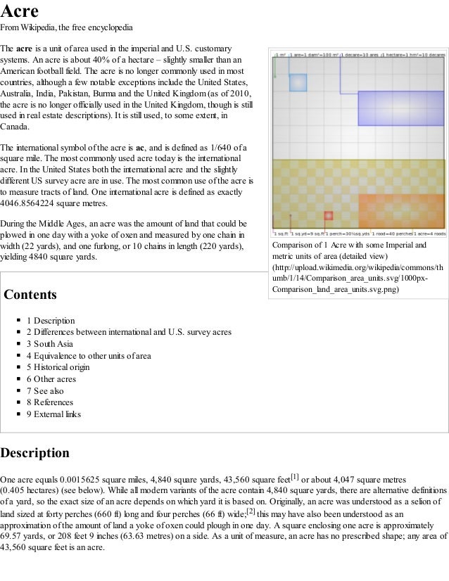 Comparison Of 1 Acre With Some Imperial And Metric Units Of Area De Ed View Comparison Of 1 Acre With Some Imperial And Metric Units Of Area De Ed View