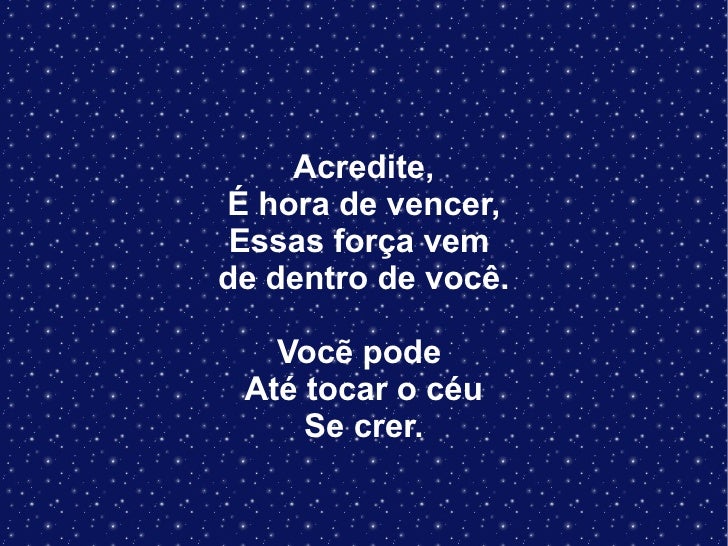 Musica Acredite é Hora De Vencer Letra