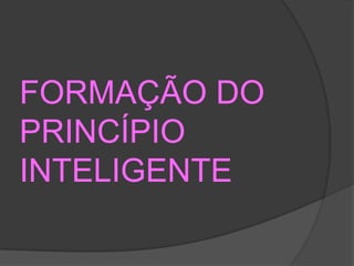 FORMAÇÃO DO
PRINCÍPIO
INTELIGENTE
 