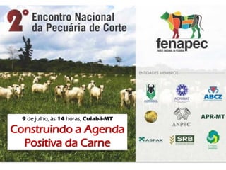 9 de julho, às 14 horas, Cuiabá-MT

Construindo a Agenda
  Positiva da Carne
 