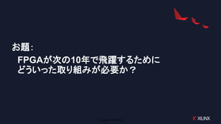 © Copyright 2020 Xilinx
FPGAが次の10年で飛躍するために
どういった取り組みが必要か？
お題：
 