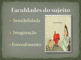  Sensibilidade
 Imaginação
Entendimento
 