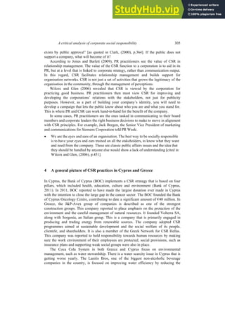 A critical analysis of corporate social responsibility as a PR practice ...