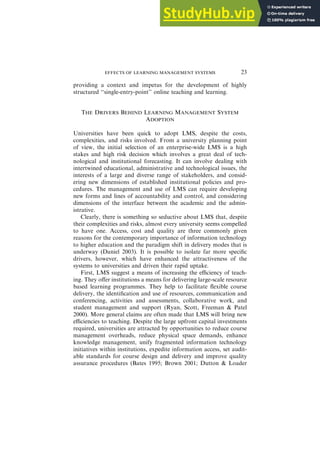 A critical examination of the effects of learning management systems on ...