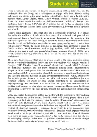 A Critical Review Of Resilience Theory And Its Relevance For Social ...