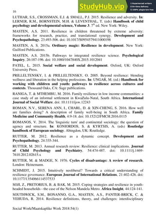 A Critical Review Of Resilience Theory And Its Relevance For Social ...