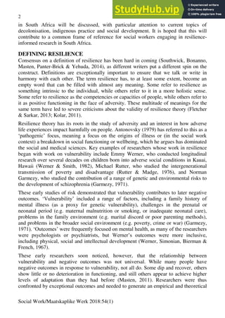A Critical Review Of Resilience Theory And Its Relevance For Social ...