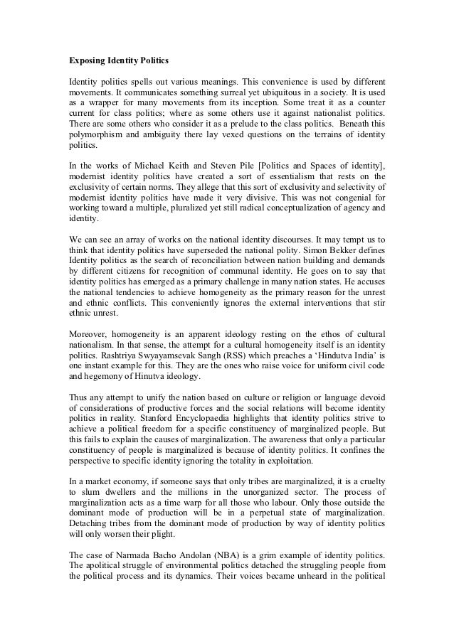 A Critique of Identity Politics