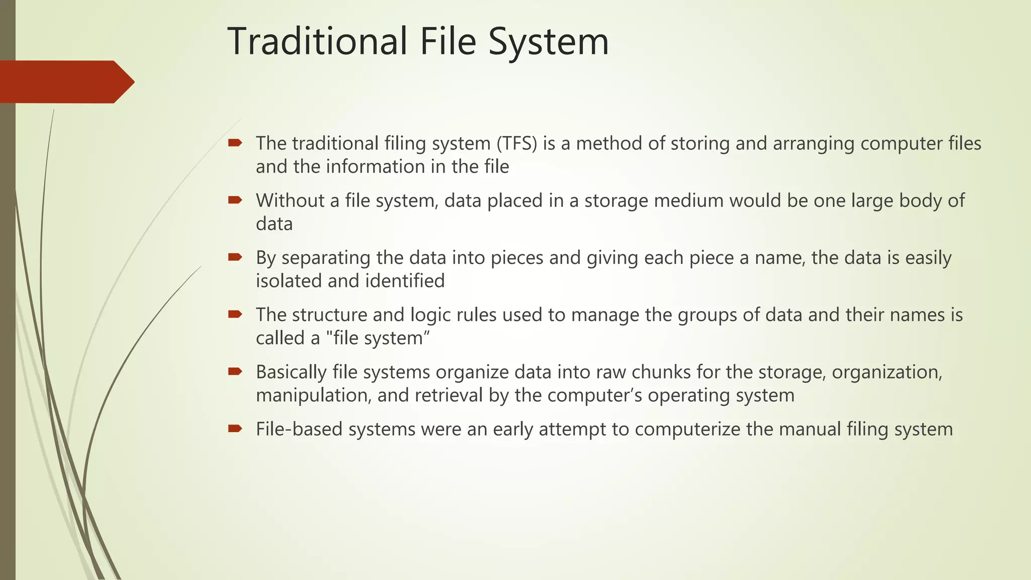 A critique on traditional file system vs databases | PPTX
