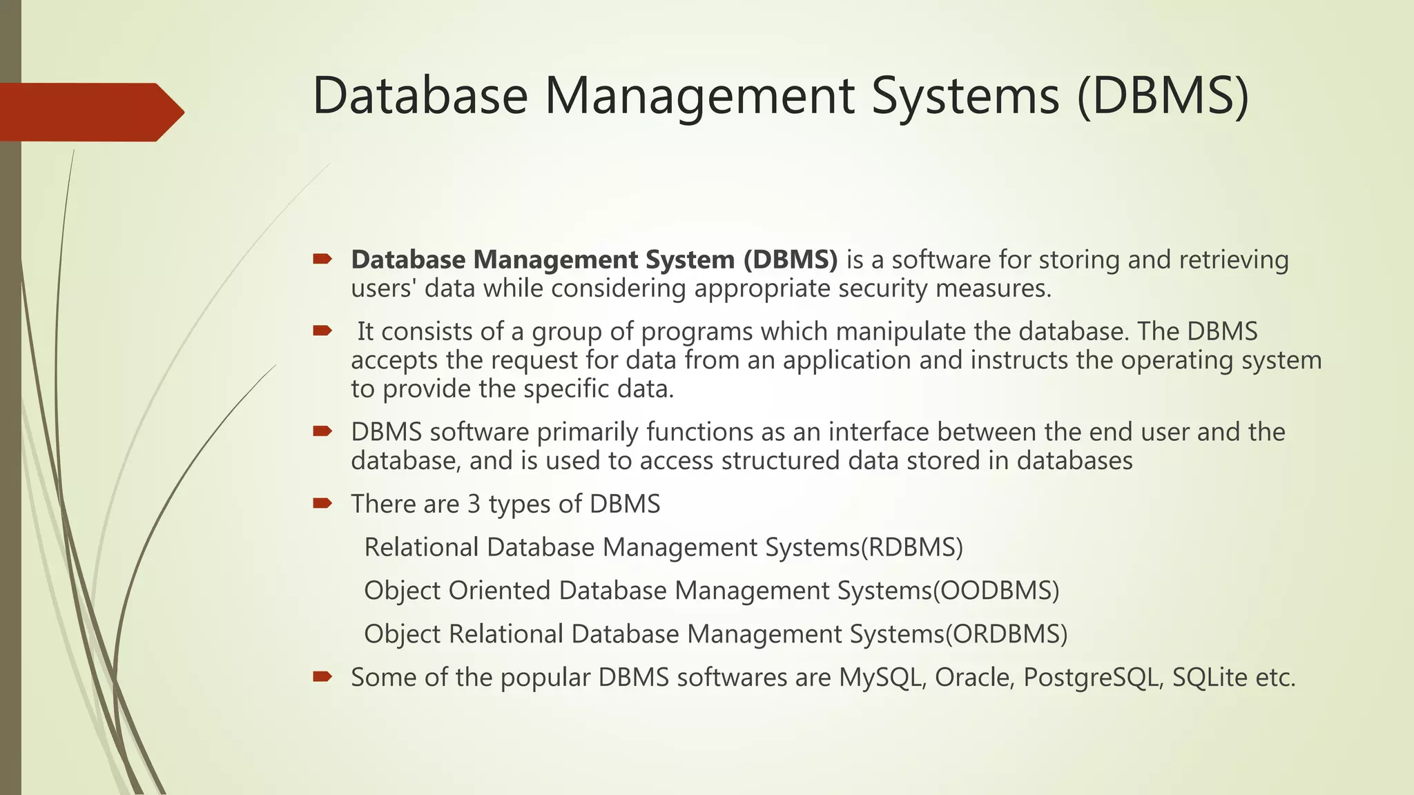 A critique on traditional file system vs databases | PPTX