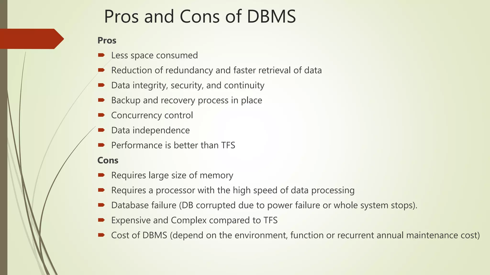 A critique on traditional file system vs databases | PPTX