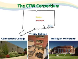 The CTW Consortium Connecticut College Wesleyan University   Trinity College 