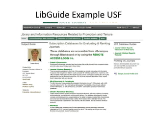 LibGuide Example USF
 