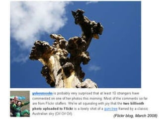 (Flickr blog, March 2008) 