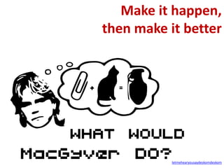 Optimization Not just converting or translating