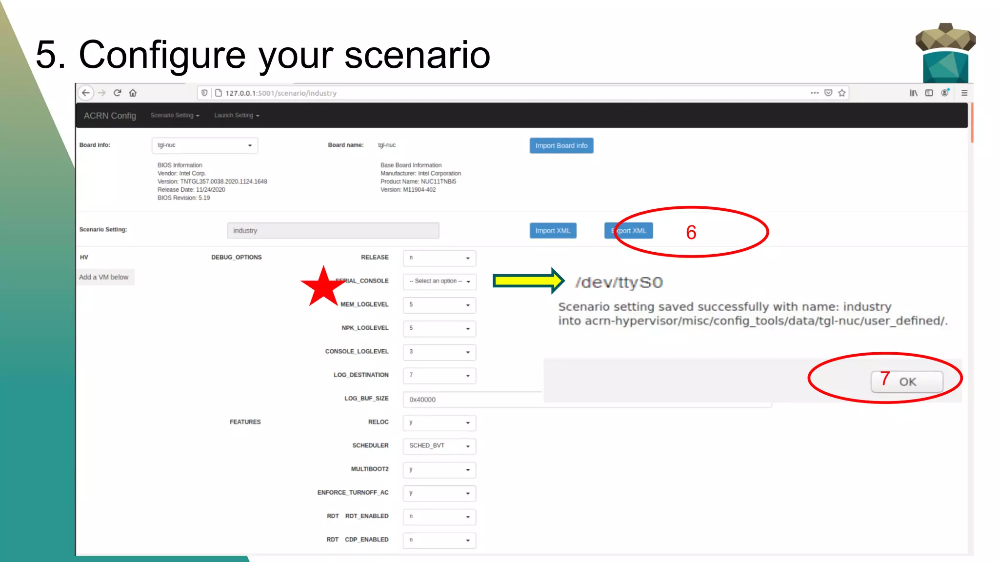 5. Configure your scenario
6
7
 