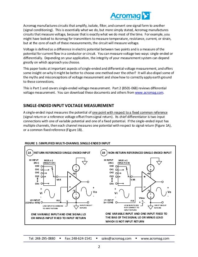 SingleEnded vs. Differential Voltage Measurement Part 1 of 2