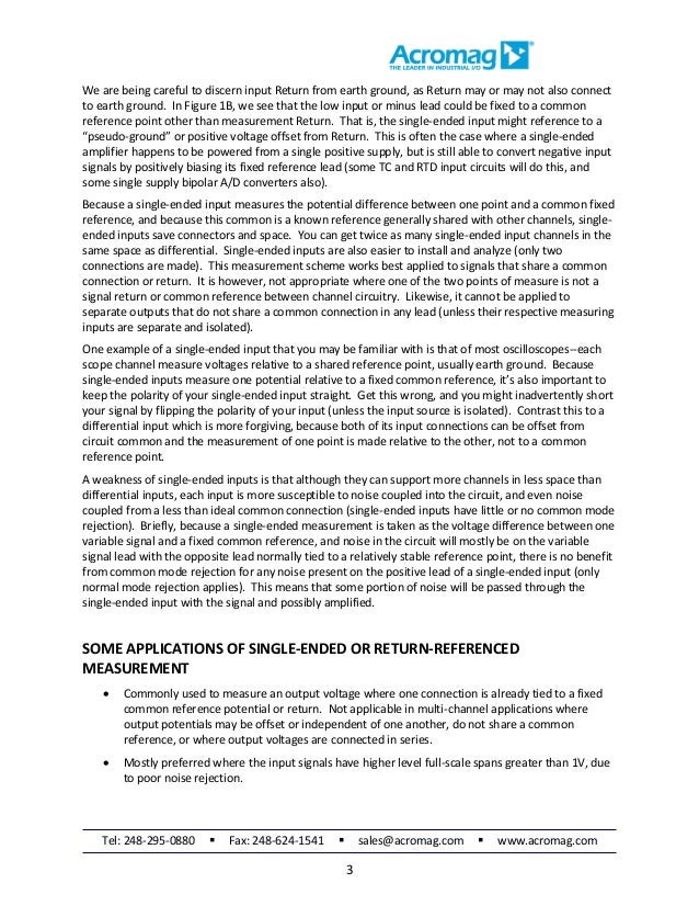 SingleEnded vs. Differential Voltage Measurement Part 1 of 2