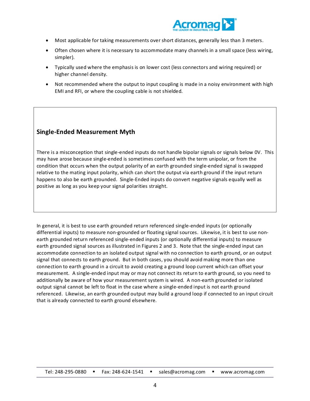 SingleEnded vs. Differential Voltage Measurement Part 1 of 2