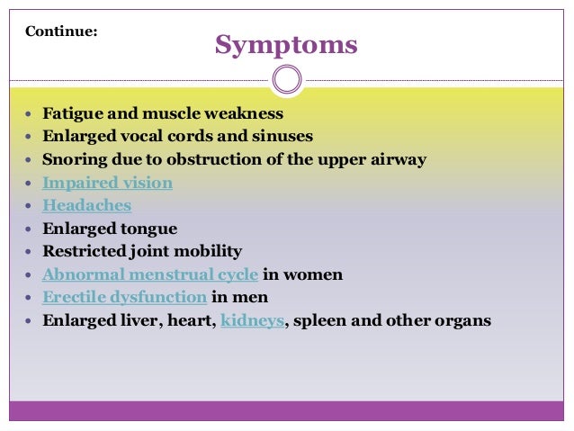 acromegaly symptoms