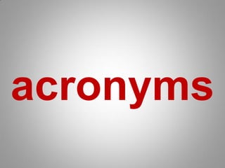 acronyms  
