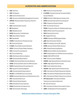 Comprehensive Radio Access Network (RAN) Acronyms and Terminology ...