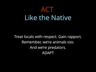 Predators Rapport Understanding The Acronym SURVIVAL could save your life | PPTX